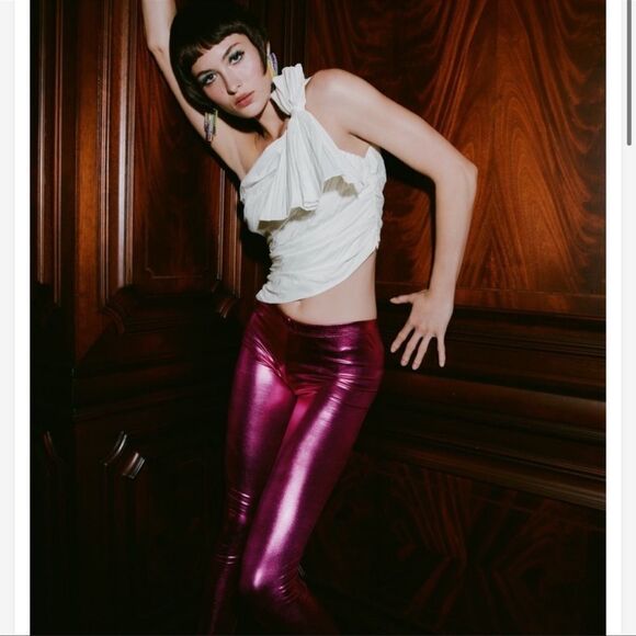 Zara white asymmetric bow top Blogger favorite NWT - Picture 2 of 8